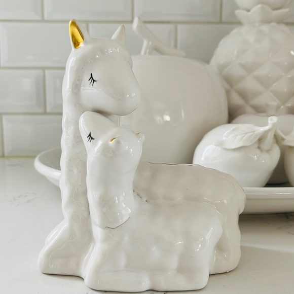 White Ceramic Lamb Coin Bank - Picture 1 of 9